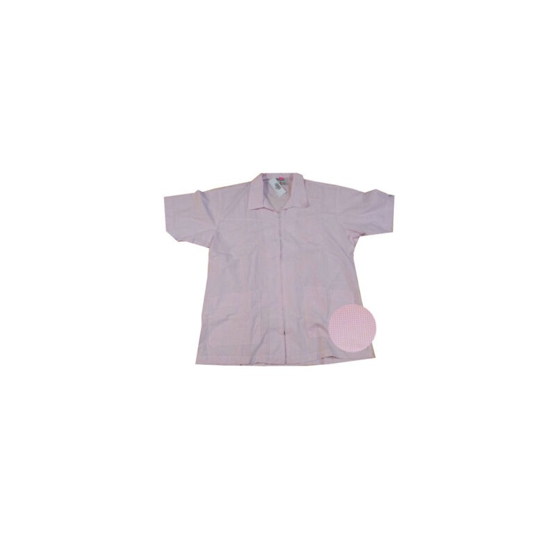 Filipina estampada cuadros rosa para caballero TALLA 36 (Mondo P)