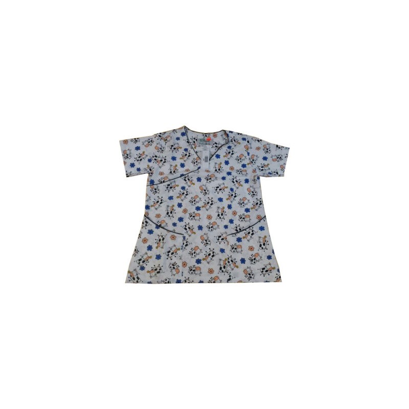 Filipina estampada de vacas para dama TALLA MEDIANA (Mondo P)