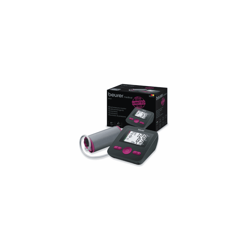 Monitor de presión arterial BM27 con brazalete universal con detector de arritmias Edición limitada (Beurer)