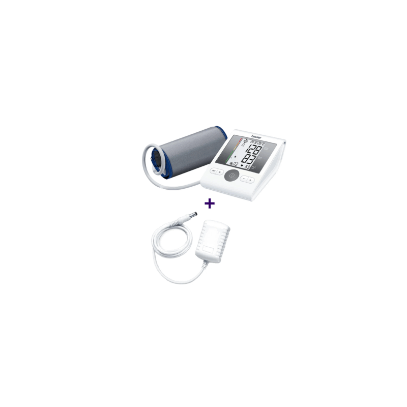 Monitor de Presión Arterial con Brazalete Universal BM28 + Adaptador de Corriente (Beurer)