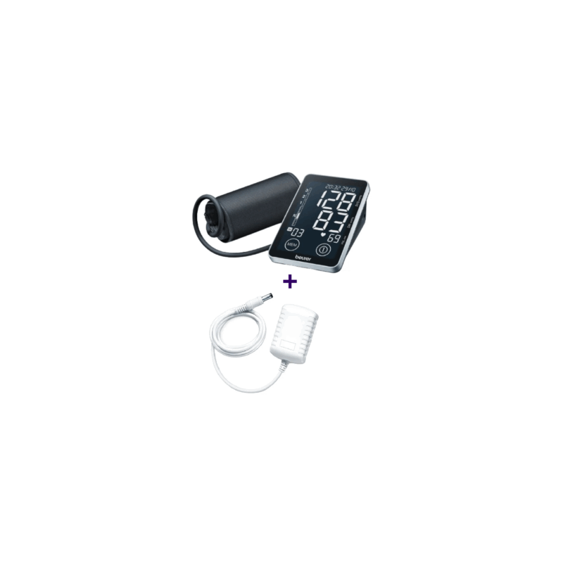 Monitor de Presión Arterial con Brazalete Universal BM58 + Adaptador de Corriente (Beurer)