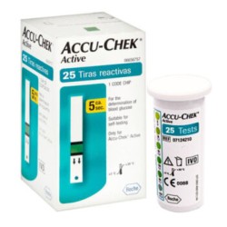 Accu-Chek Active – Tiras Reactivas para Glucómetro con 25 (Roche Accuchek)