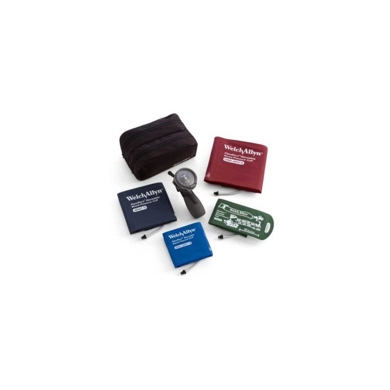 Set de Baumanómetro Aneroide Serie Gold y Brazaletes Múltiples Flexiport WA5098-30 (Welch Allyn)