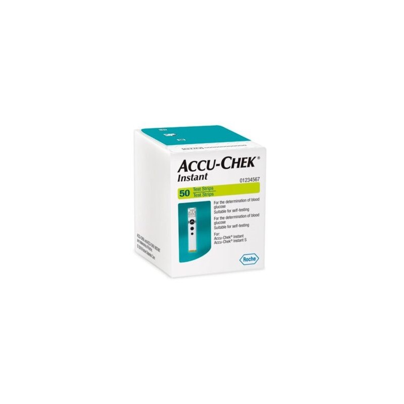 Accu-Chek Instant – Tiras Reactivas para Glucómetro con 50 (Roche Accuchek)