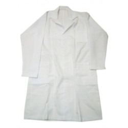Bata blanca para caballero de gabardina repelente (Mondo P)