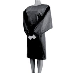 Bata Desechable Cirujano, color negro con 30Pzs (Desechable)