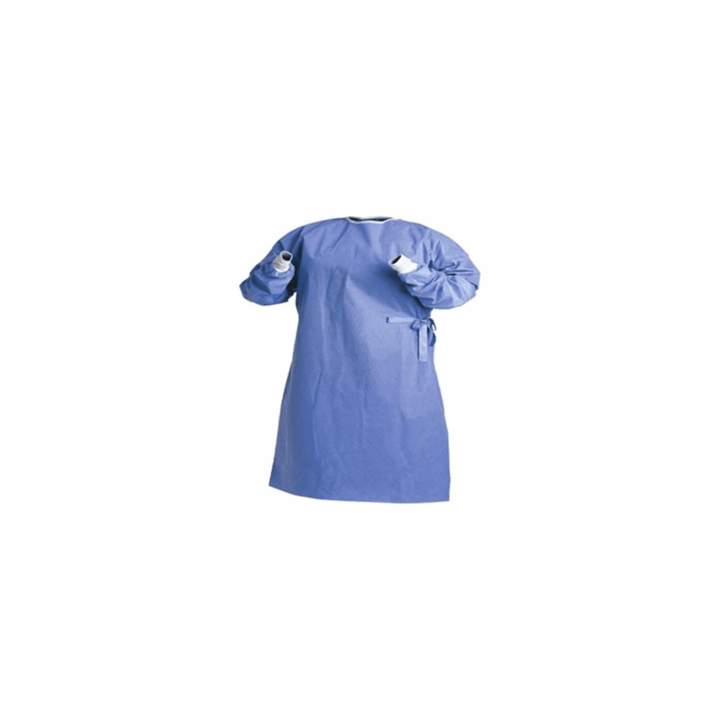 Bata desechable Cirujano, Sencilla, Azul Con 50 pzs (Desechables)