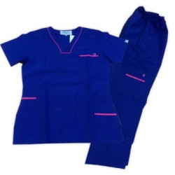 Conjunto quirúrgico repelente para dama beneton c/azul rey TALLA EXTRAGRANDE (Mondo P)